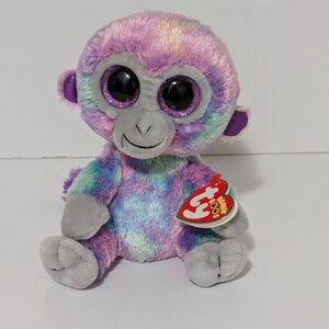 Zuri Ty Beanie Boos Pastel Monkey Plush
